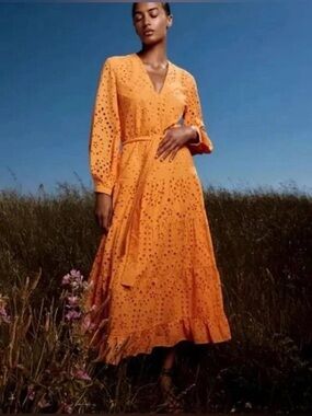 Zara Embroidered Eyelet Dress